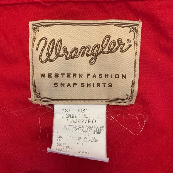 Wrangler vintage snap button short sleeve red shirt
Top western country 3x - Picture 4 of 4